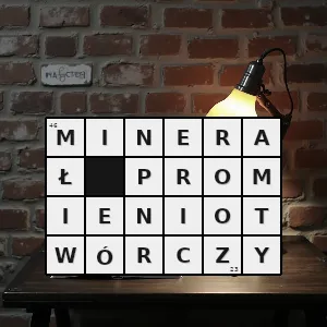 Hasło krzyżówkowe minerał wykazujący znaczną promieniotwórczość - minerał promieniotwórczy – rozwiązanie, synonimy, podpowiedzi i definicje krzyżówkowe